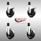 Service Caster 5 Inch 316SS Soft Rubber Swivel 1-3/4 Inch Stem Caster Lock Brake SCC, 2PK SCC-SS316TTLEX20S514-SRS-2-S-2-134 - alternate 5